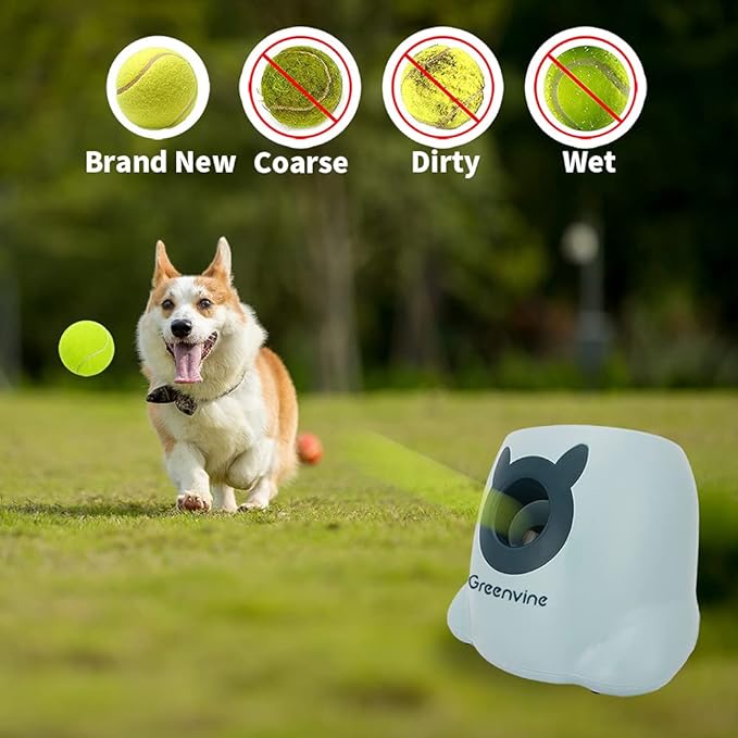 automatic dog ball launcher interactive ball thrower fetch it machine 6 balls included