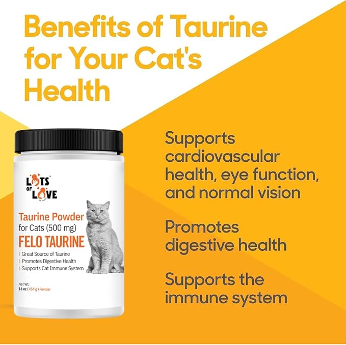 FELO Taurine - Taurine Supplement for Cats, Taurine for Cats, Taurine Powder for Cat - 16 Oz, Powder (Thomas Pet Earlier)