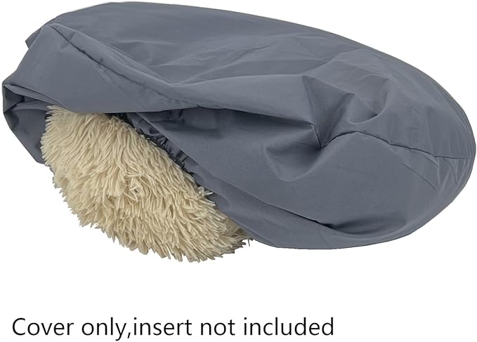 Waterproof Dog Bed Cover Round 24 Inch Grey