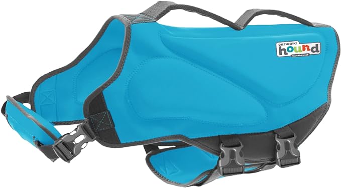 Outward Hound Dawson Swim Blue Dog Life Jacket, Medium