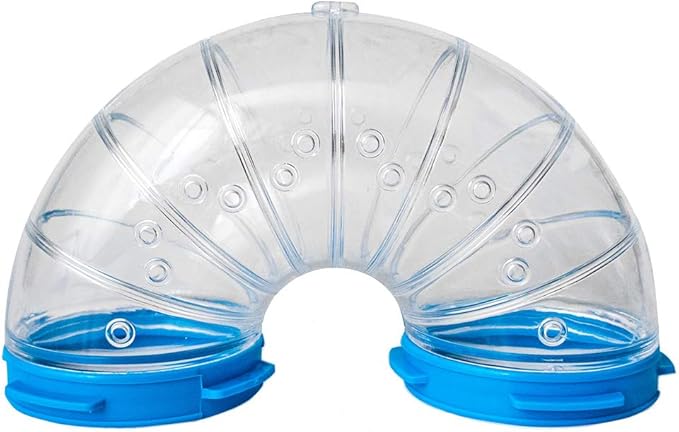 Ferplast Hamster Cage Play Tube | U-Turn Tunnel, 5.98L x 3.22HW with a 2.4 Diameter - Inches, Clear (84806099US1)