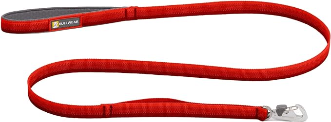 Ruffwear, Front Range Dog Leash, 5 ft Lead with Padded Handle for Everyday Walking, Red Canyon