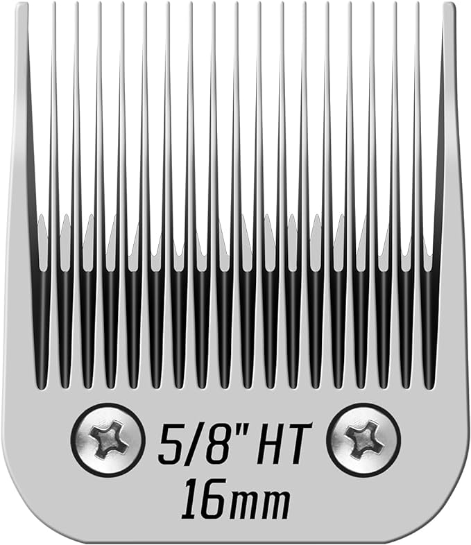 5/8HT Detachable Pet Dog Grooming Clipper Blades,Compatible with Andis,Oster A5,Wahl KM10 Series Clippers,Cut Length 5/8 inch,Made of Stainless Steel Blade