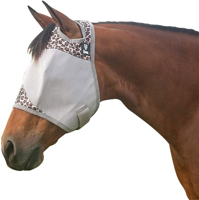 Cashel Crusader Designer Horse Fly Mask, Leopard, Arabian