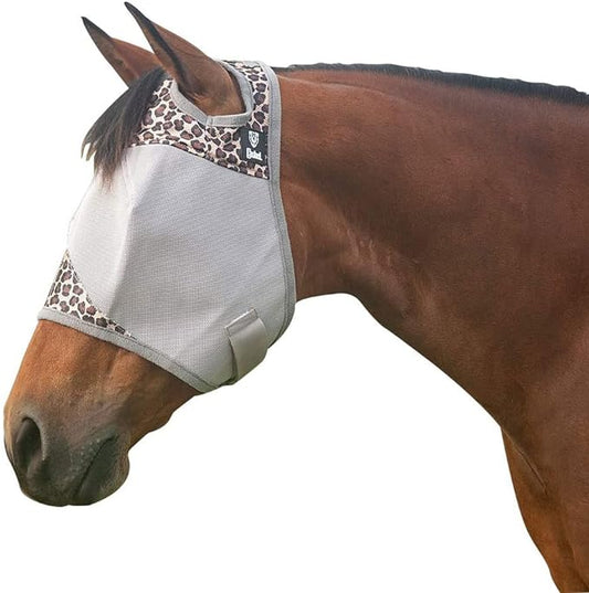 Cashel Crusader Designer Horse Fly Mask, Leopard, Arabian