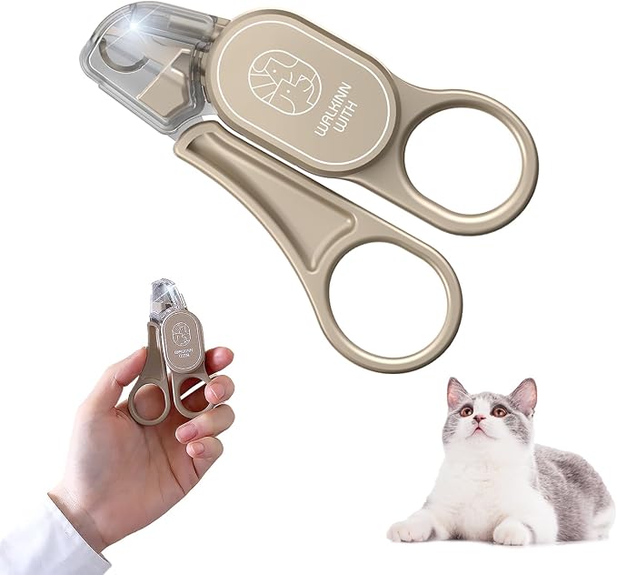 LOOKUT CAT Cat Nail Trimmers with Quick-Finder - Patent Designed for Cats - Cat Nail Clipper with Posco Steel Blades - Safe and Easy Cuts for Cats Claw Unas Garras de Gato