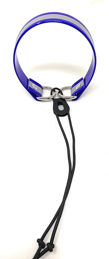 Sparky Pet Co - Surefit ECollar Replacement Strap - Bungee Dog Collar - Waterproof - Adjustable - Secure Nexus Wheel Lock - for Electronic Training & Invisible Fence Systems - 1" (Reflective Blue)