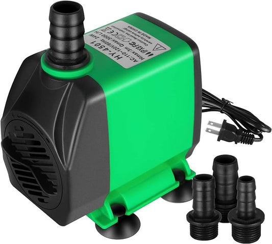 Simple Deluxe 60W 800GPH Submersible Pump (3000L/H), Ultra Quiet (10ft High Lift), 3 Nozzles with 5.2ft Power Cord for Fish Tank, Pond, Aquarium, Statuary, Hydroponics, Fountain