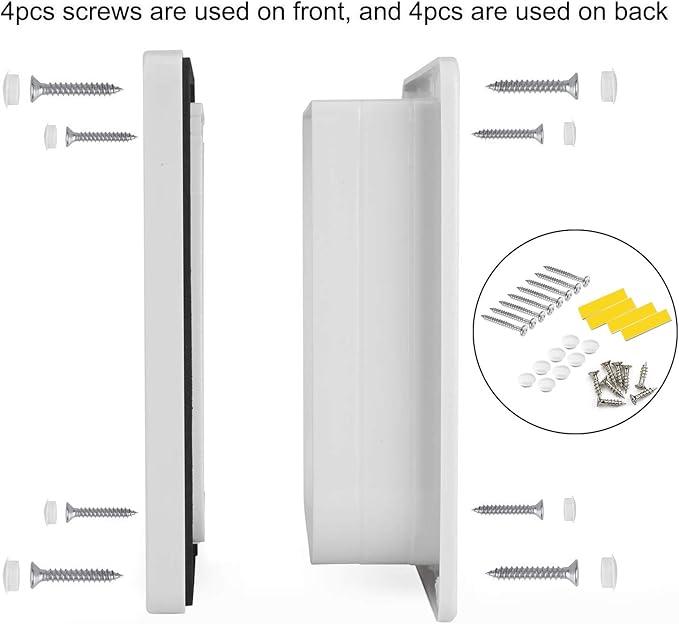 CEESC Large Cat Doors, Magnetic Pet Door with 4 - Way Rotary Lock for Cats, Kitties and Kittens, Upgraded Version (Large, White)