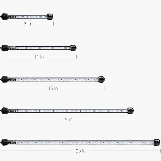 NICREW Submersible RGB Aquarium Light, Underwater Fish Tank Light with Timer, Multicolor LED Light with Remote Controller, 23 Inches