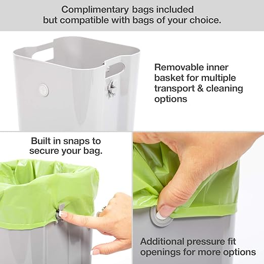 PetFusion Replacement Waste Bags for PetFusion's Cat Litter Disposal & Outdoor Waste Disposal. Easily Holds 10+lbs. Durable Leakproof Dog Poop Bags