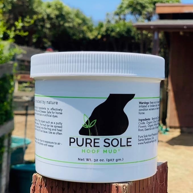 Thrush Treatment for Horses - Pure Sole Hoof Mud - Hoof Clay for Horses - A Horse Hoof Care Product for Thrush, White Line, and Hoof Wall Separation | Use Regularly for A Healthy Hoof - 32 oz.