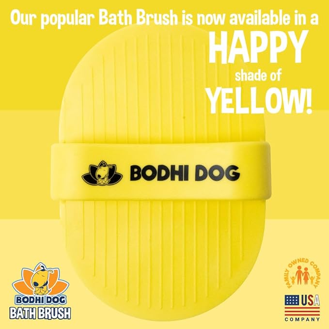 Bodhi Dog Shampoo Brush | Pet Shower & Bath Supplies for Cats & Dogs | Dog Bath Brush for Dog Grooming | Long & Short Hair Dog Scrubber for Bath | Professional Quality Dog Wash Brush