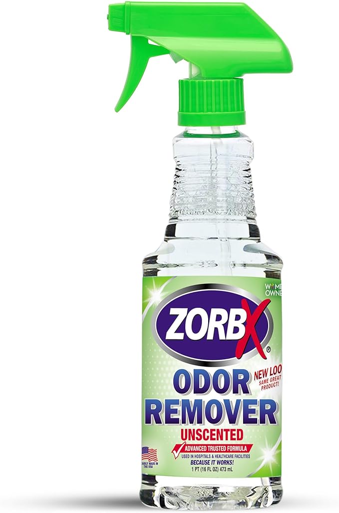 ZORBX Unscented Odor Eliminator for Strong Odor - Used in Hospitals & Healthcare Facilities | Advanced Trusted Formula, Fast-Acting Odor Remover Spray for Dog, Cat, House & Carpet (16 Oz.)