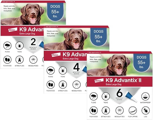K9 Advantix II XL Dog Vet-Recommended Flea, Tick & Mosquito Treatment & Prevention | Dogs Over 55 lbs. | 12-Mo Supply