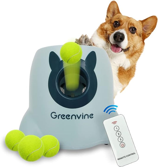 automatic dog ball launcher interactive ball thrower fetch it machine 6 balls included