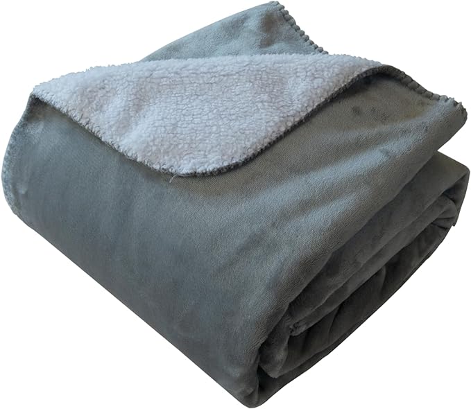 Waterproof Pet Dog Blankets, Pattern Printing Super Soft Warm Fluffy Facecloth Sofa Car Bed Protector, Urine Proof Washable Outdoor Pet Blanket for Puppy Large Dogs & Cats(Grey&White 80 * 60)