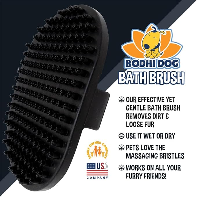 Bodhi Shampoo Brush | Pet Shower & Bath Supplies for Cats & Dogs Grooming | Long & Short Hair Dog Scrubber for Bath | Professional Quality Dog Wash Brush