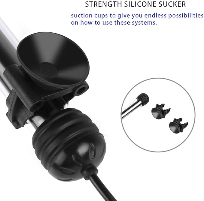 LED Aquarium Light, Fish Tank Lights Underwater Crystal Glass Bright LED Lights IP68 Waterproof Submersible Lights Strip Bar Aquarium Tank Top Lights, White, 15 Inch