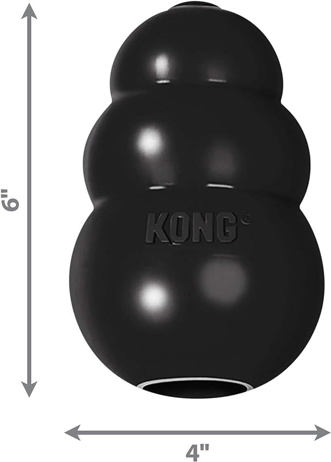 KONG Extreme Dog Toy - Fetch & Chew Toy - Treat-Filling Capabilities & Erratic Bounce for Extended Play Time Most Durable Natural Rubber Material - for Power Chewers - for XX-Large Dogs