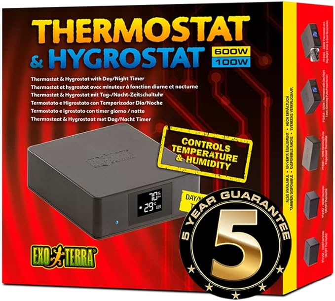 Exo Terra Thermostat and Hygrostat for Reptile Terrariums