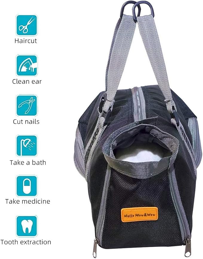 Cinf Cat Nail Clipping Cleaning Grooming Restraint Bag No Scratching Biting for Bathing Nail Trimming Injecting Examining