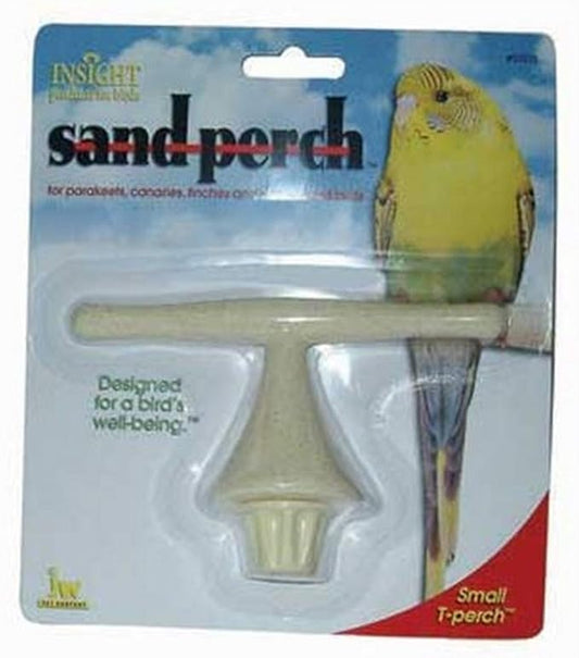 JW Pet Company Insight Sand Perch T Perch Bird Accessory, Small, Colors Vary