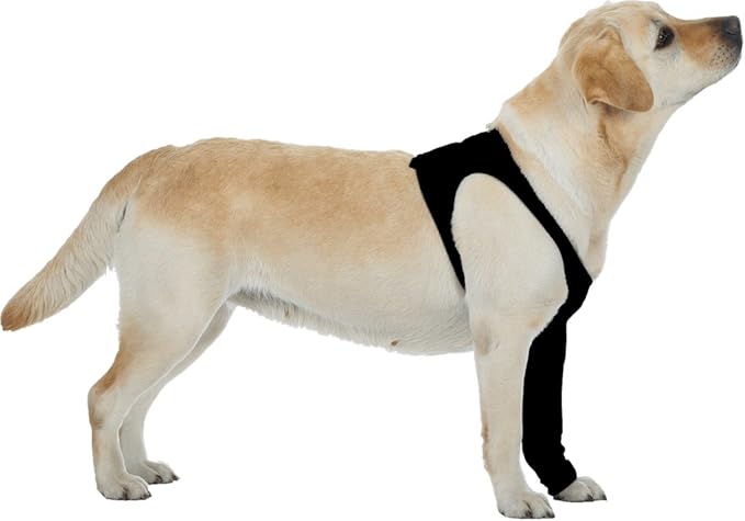 Suitical Recovery Sleeve for Dogs | Front Leg Protection After Surgery | Dog Leg Sleeve to Stop Licking | Machine Washable | Chest Circumference 11.8”- 16.9” | Sleeve Length 4.7” | 2XS | Single Sleeve