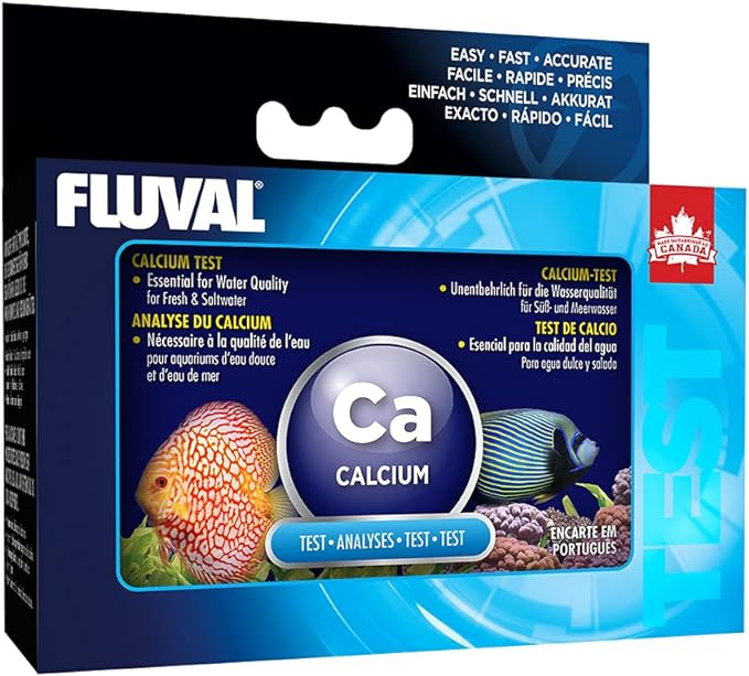 Fluval Calcium Test Kit for Aquarium Water, Freshwater & Saltwater Fish Tank Test