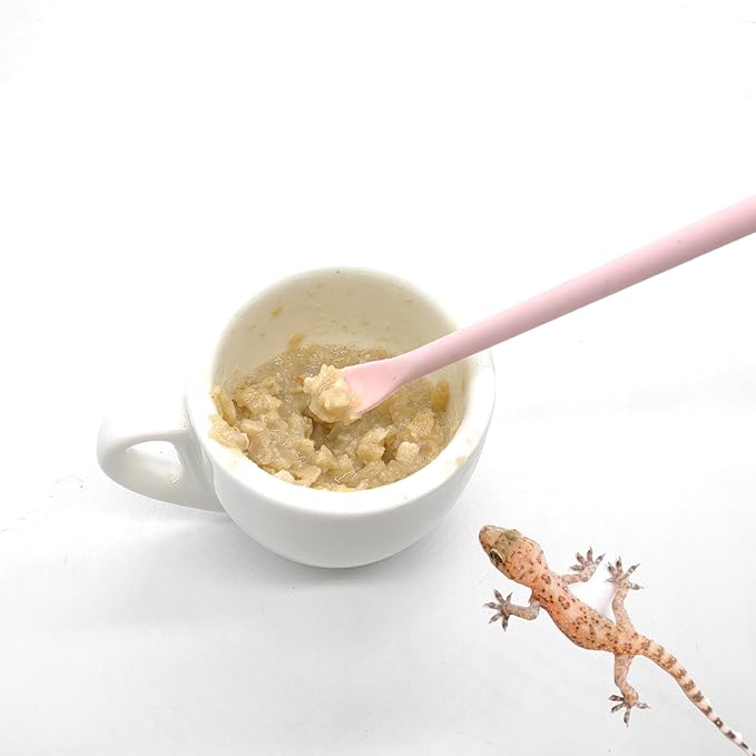 2Pcs Reptile Powder Fruit Mixing Stirring Food Feeding Spoon Reptile Stirring Food Feeding Spoon fit Crested Geckos, Lizards, Bearded Dragons,Chameleons and Other Reptiles