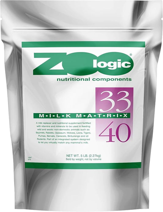 Pet-Ag Zoologic Milk Matrix 33/40 - 5 lb - Milk Protein Powder for Wild & Exotic Non-Domestic Animals