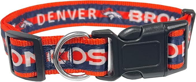 New & Improved Pets First NFL Denver Broncos Licensed PET Collar, Medium - Heavy-Duty, Strong, and Durable New Dog Collar. Available in 32 Football Teams and 4 Sizes