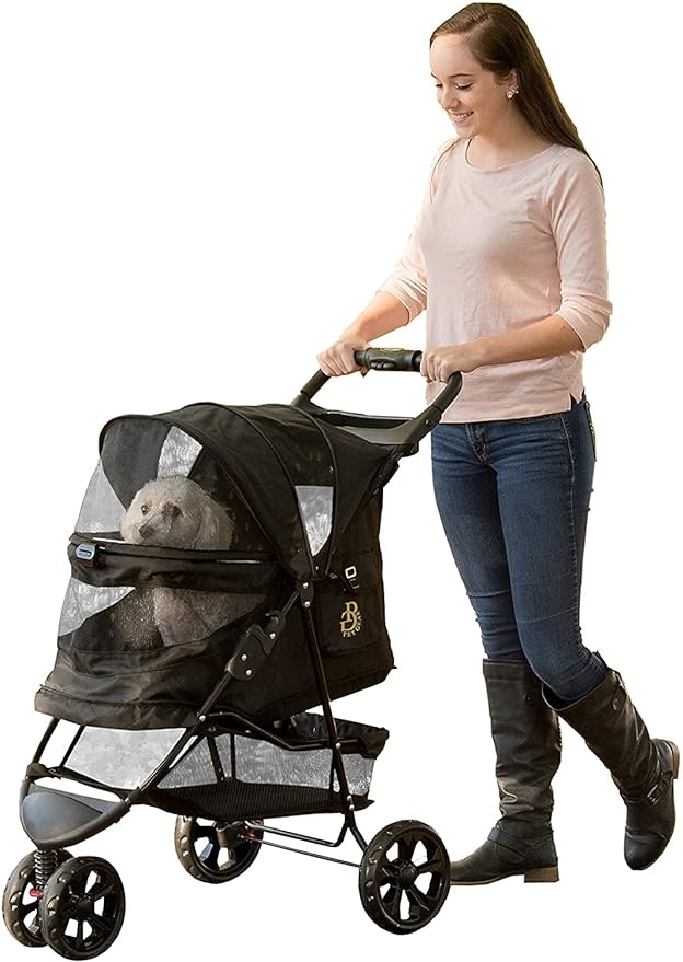 Pet Gear No-Zip Special Edition 3 Wheel Pet Stroller for Cats/Dogs, Zipperless Entry, Easy One-Hand Fold, Removable Liner, Cup Holder, 4 Colors