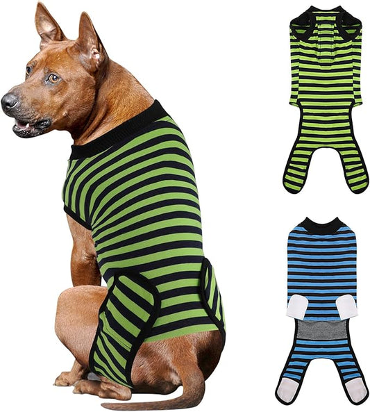 Dog Surgery Recovery Suit 2 Packs, Professional Pet Recovery Shirt Dog Abdominal Wounds Bandages for Male Female Pet Surgical Snugly Suit After Surgery Anti-Licking Dog Onesies XL