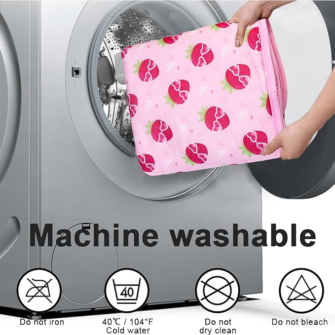 Dog Ice Pad Ice Silk Cats Kennel Mat Pet Cooling Pad Summer Cool Bamboo Mat Breathable Pad (Strawberry, M)