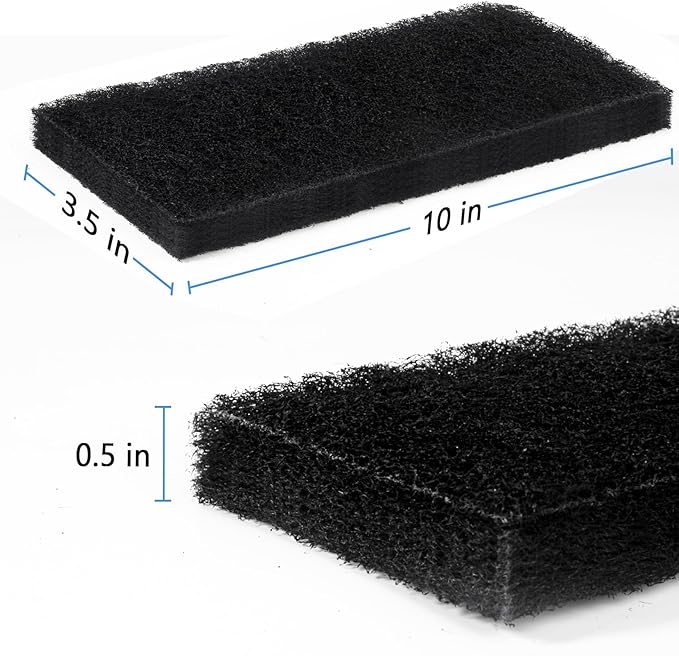 Activated Carbon Filters Compatible with Liter-Rob0t 3, Perfect Replacement Official Size: 3.5x10x0.5 inch (8Pack)