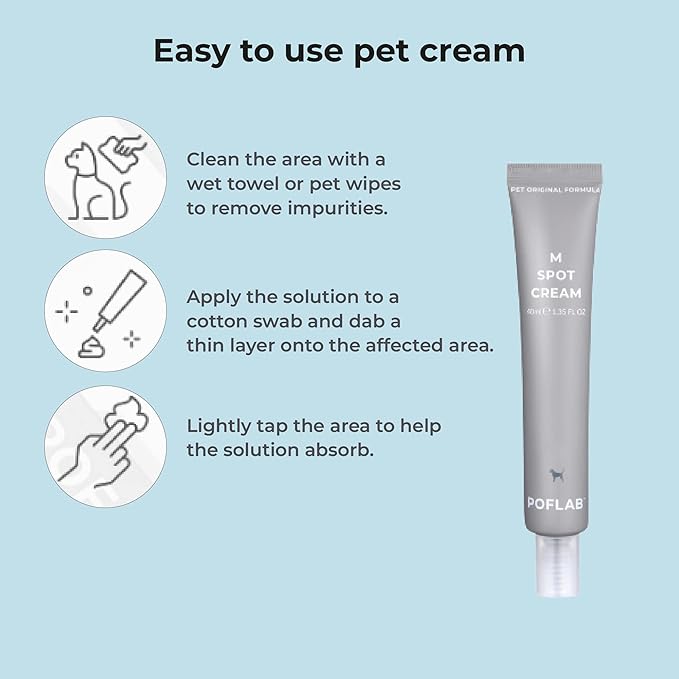 M Spot Cream - Pet Hydrating Skin Cream with Lavender & Centella Asiatica - Natural Cat Soothing Cream for Soft & Smooth Skin - Soothing Cream for Dogs & Cats
