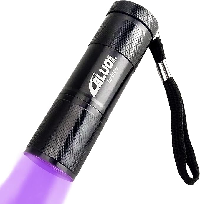 Black UV Handheld Flashlights,9 LED Mini Light 395nm,Portable Pet Stain Detector for Pet Urine,Bed Bugs