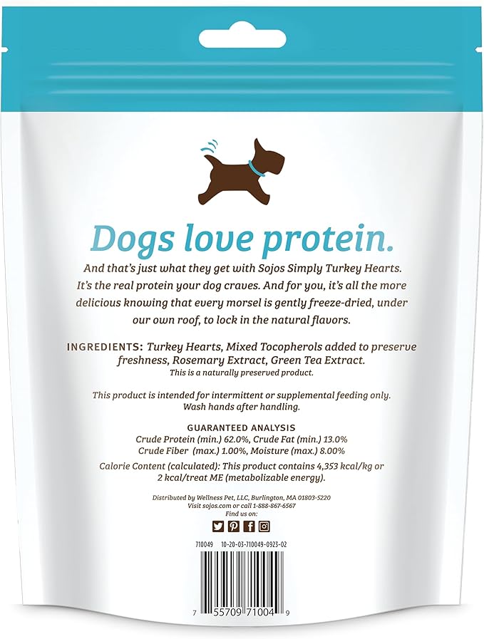 Sojos Simply Turkey Freeze-Dried Dog Treats, 4 oz