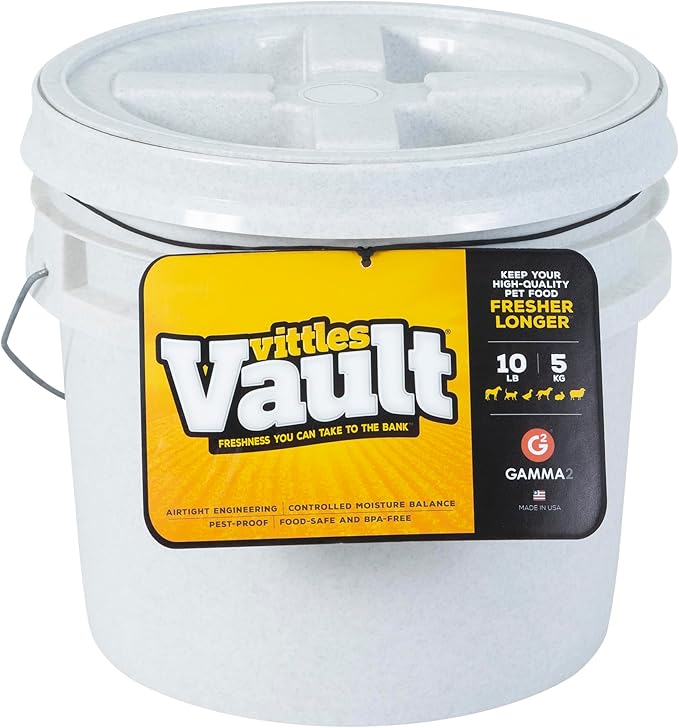 Gamma2 Vittles Vault Dog Food Storage Container, Up to 10 Pounds Dry Pet Food Storage, Made in USA