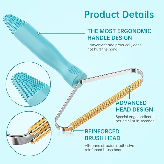 Pet Hair Removal Tool,Pet Hair Remover,Cleaner Pro Pet Hair,Fabric Shaver,Lint Remover,Lint Cleaner Pro,Carpet Rake,Dog Hair Remover and Cat Hair Remover for Rugs,Couch,Pet Towers(2pack)