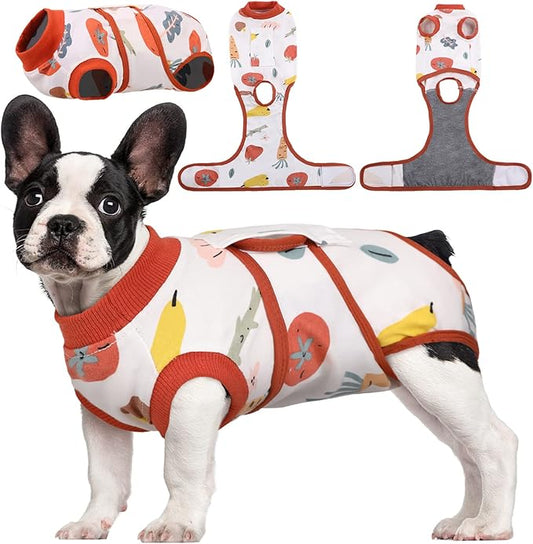 Kuoser Recovery Suit for Dogs Cats After Surgery, Professional Pet Recovery Shirt Dog Abdominal Wounds Bandages, Substitute E-Collar & Cone,Prevent Licking Dog Onesies Pet Surgery Recovery Suit