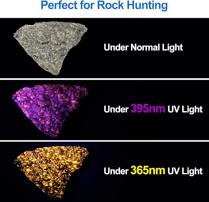 Vansky X7 Pro 365nm UV Light Blacklight Flashlights: LED Black Light Flashlite Professional Ultraviolet Flashlight Pet Urine Detector for Dog Cat, Resin Curing and Rock Hunting(Batteries are Included)