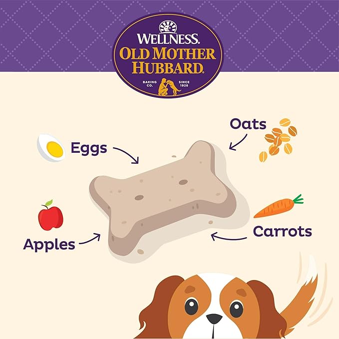 Old Mother Hubbard by Wellness Classic Liv'R'Crunch Natural Dog Treats, Crunchy Oven-Baked Biscuits, Ideal for Training, 20 ounce bag