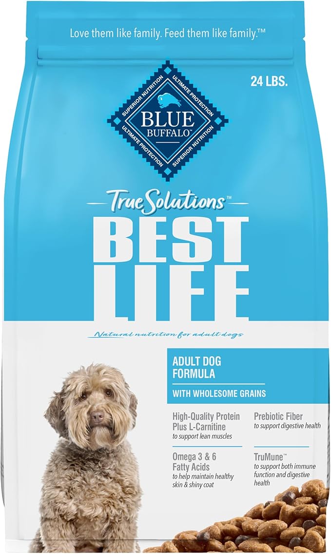 Blue Buffalo True Solutions Best Life Natural Dry Food for Adult Dogs, Chicken, 24-lb. Bag