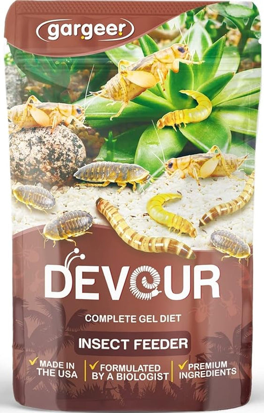 Bugs and Insects Food. Complete Gel Diet for Roaches, Crickets, Worms, Dubia, Fly, etc. Made in The USA, Using Premium Nutritional Ingredients. 3oz Powder Turns into 1 Pound of Ready Food.