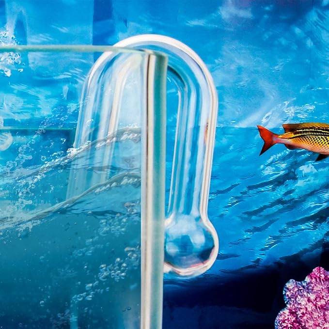 Senzeal Hang On CO2 Drop Checker Glass Aquarium Monitor CO2 Indicator for Planted Fish Tank