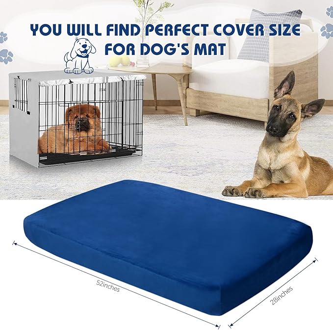 Dog Bed Cover, Dog Bed Liner, Dog Bed Replacement Cover,Cotton Dog Mattress Cover,Large Dog Beds with Washable Covers 58x28 Inches-Easy to Remove