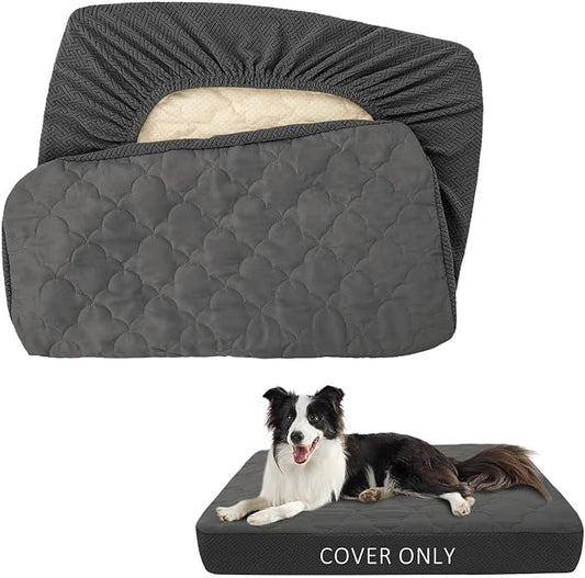 CHHKON Dog Bed Covers Replacement Washable Waterproof Pet Puppy Bed Cover for Dog, Cover Only (Dark Grey,41x29x6 inch)