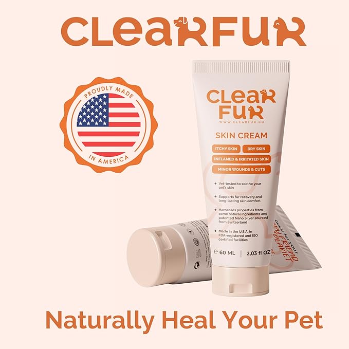 Hot Spot Treatment for Dogs & Cats | Dog Itching Skin Relief | Colloidal Silver Cream | Anti Itch for Dogs | Fast Relief | Made in The USA | Vet Recommended | Natural & Non-Toxic | 2 oz